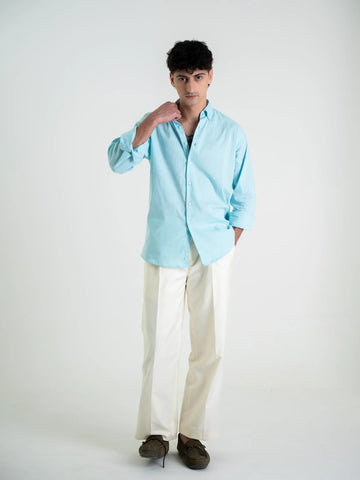 Ice Blue linen Shirt