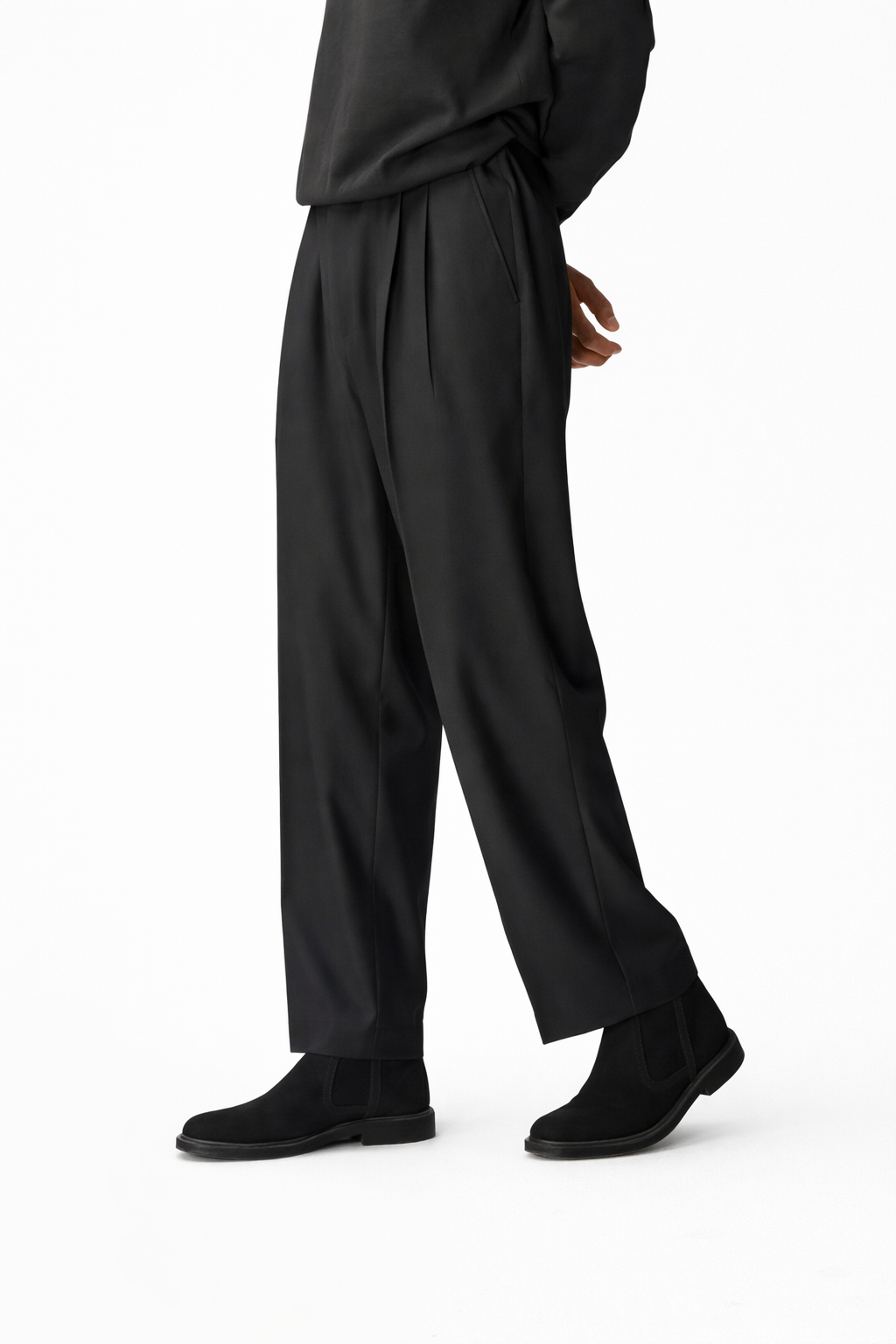 80s pleated pant - Black – Zephyrbywaleed