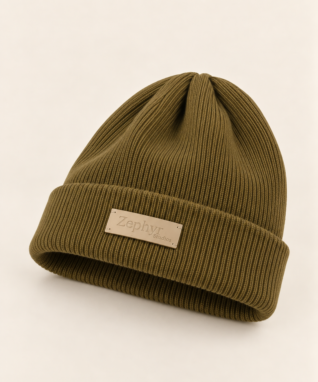 Brown Rib Beanie