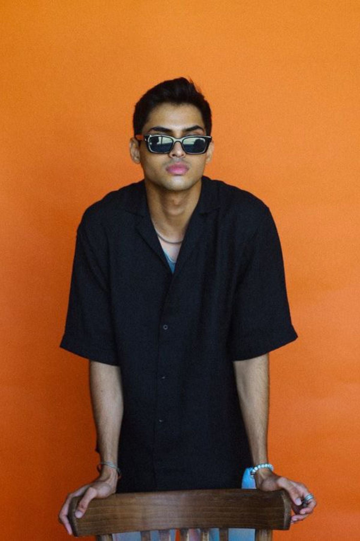 Black oversized Jute Shirt