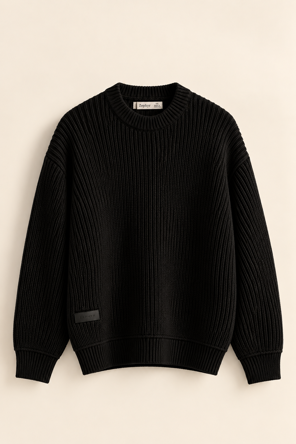 Black Knit Heavyweight Sweater