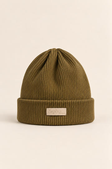 Brown Rib Beanie