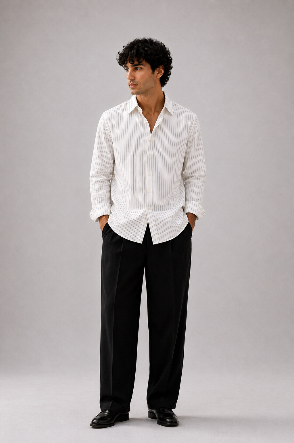White Pin-Stripe Shirt