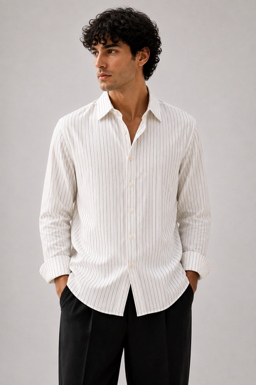 White Pin-Stripe Shirt