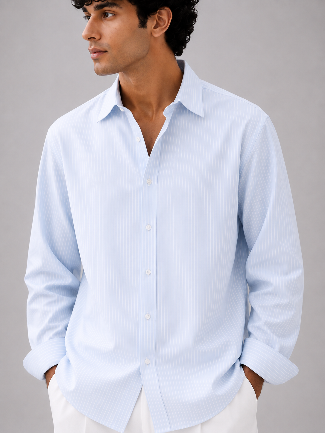 Sky Blue Stripe Shirt