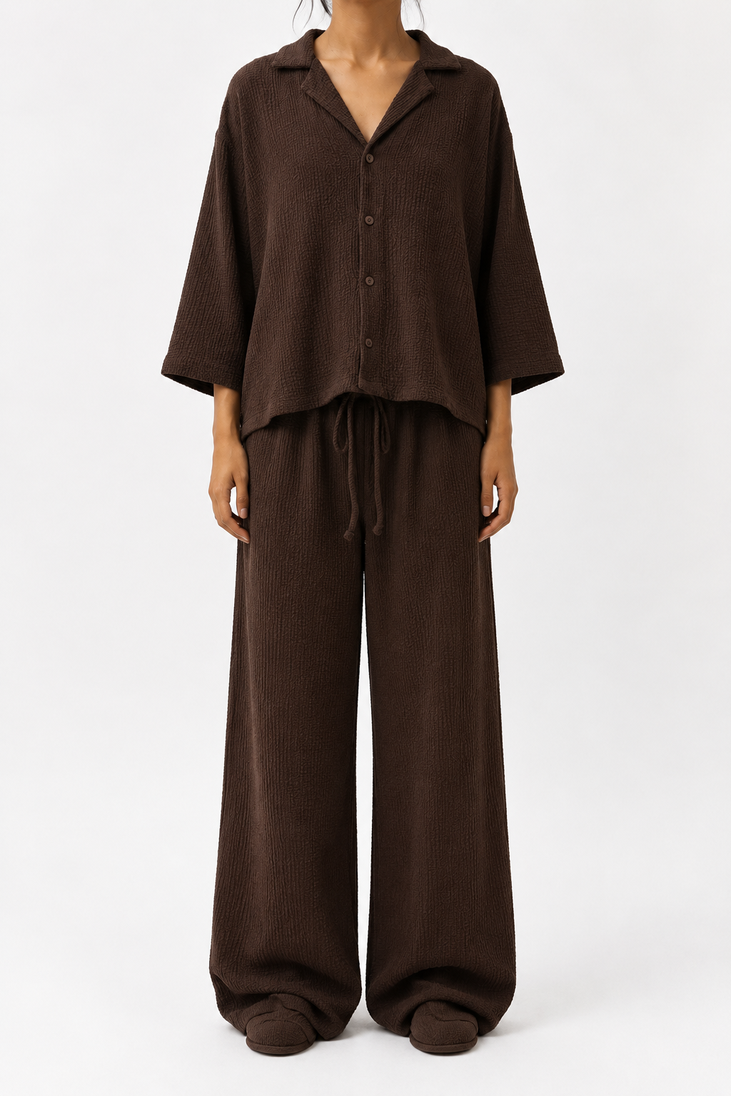 Brown Waffle Top