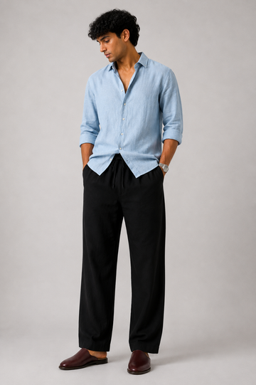 Black Linen Trouser