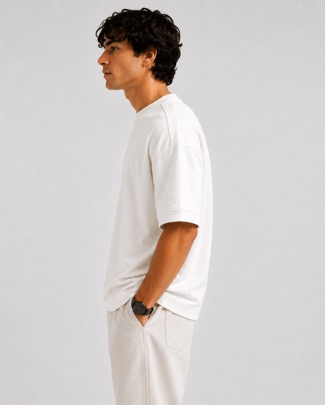 Essential Terry Tee - White