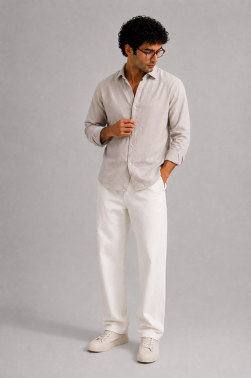 Ash Grey Linen Shirt