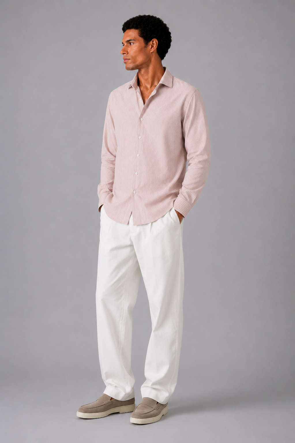 Dusty Pink Stripe Shirt