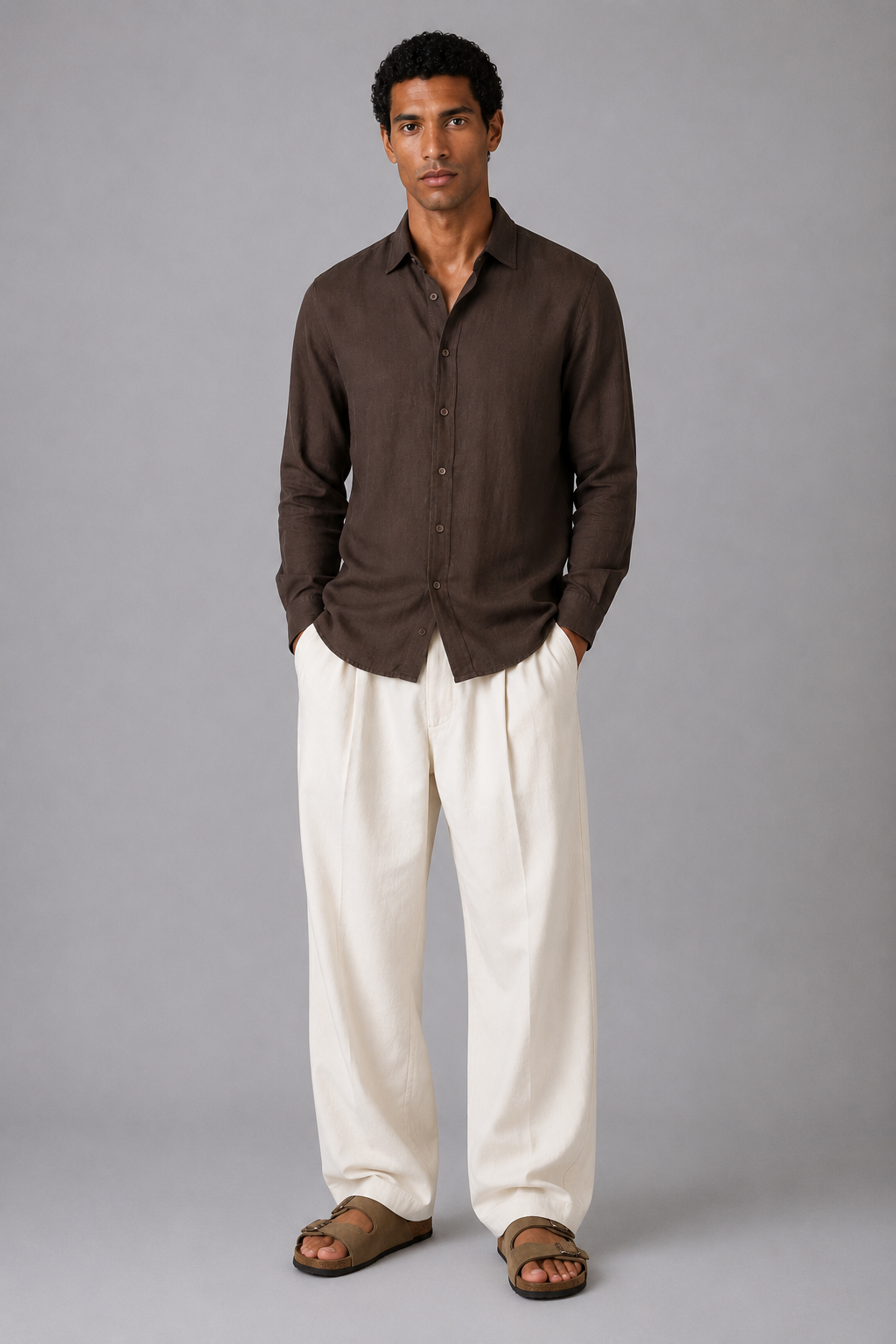 Chocolate Brown Texture Shirt