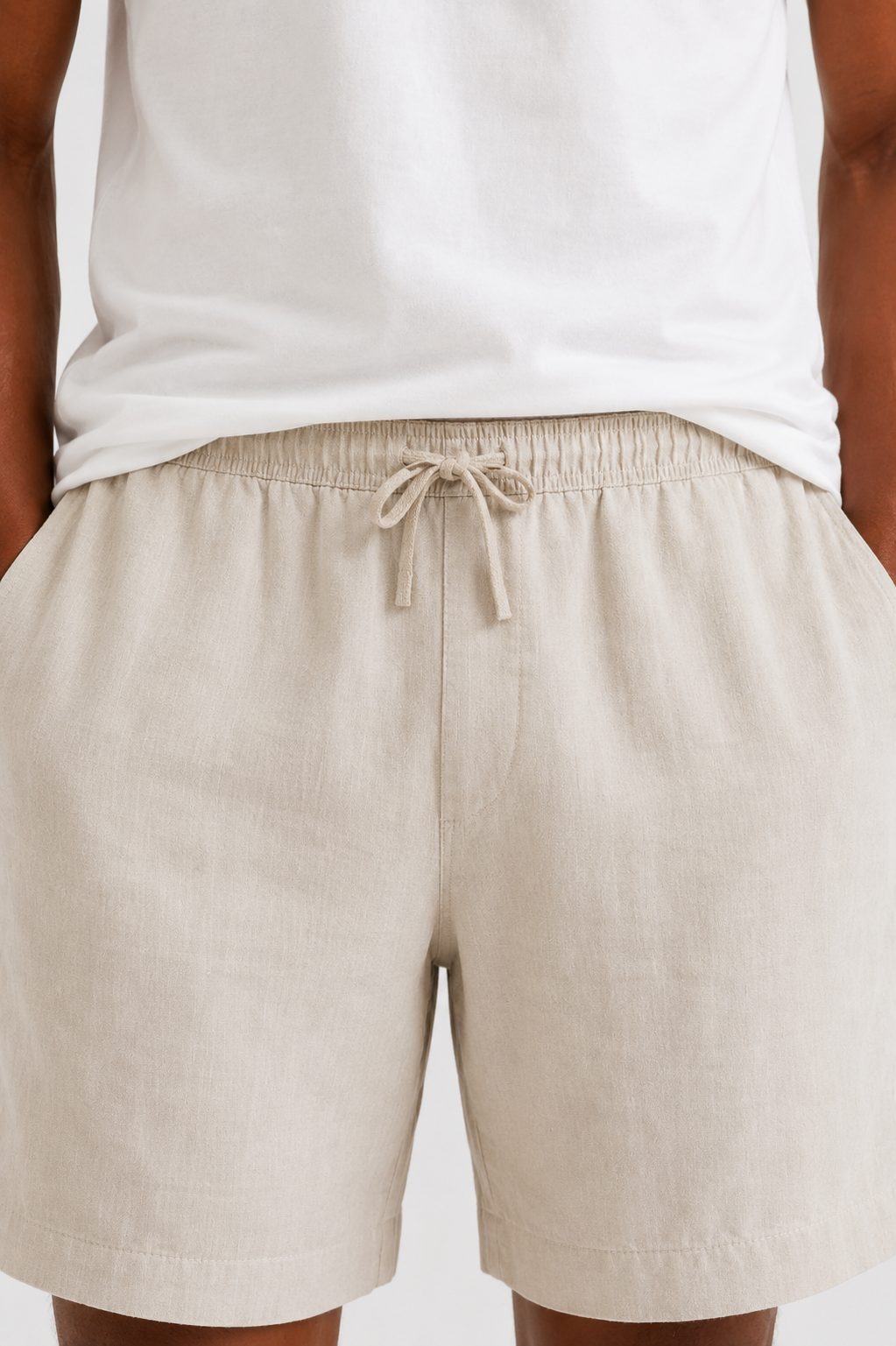 Ash Grey linen shorts