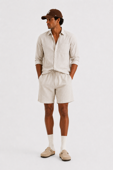 Ash Grey Shorts Set