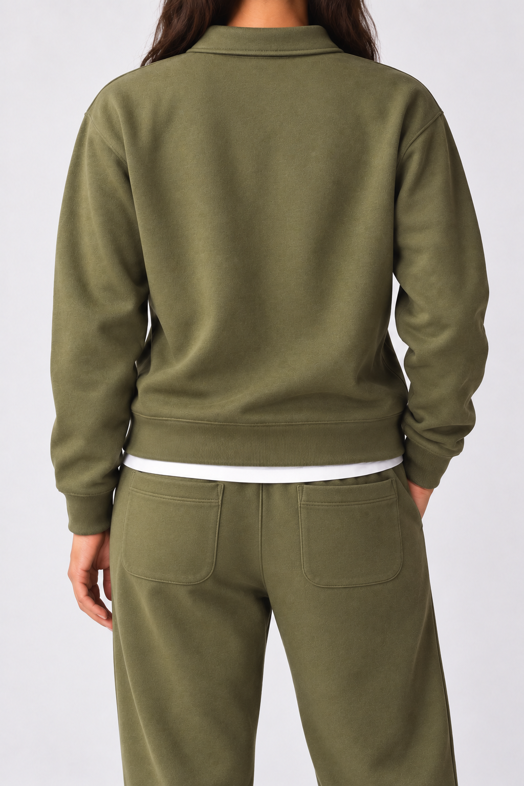 Olive Green Fleece Polo