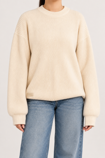 Cream Knit heavyweight Sweater