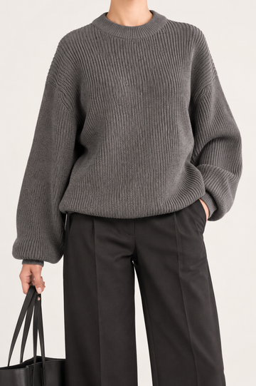 Graphite Knit Heavyweight Sweater