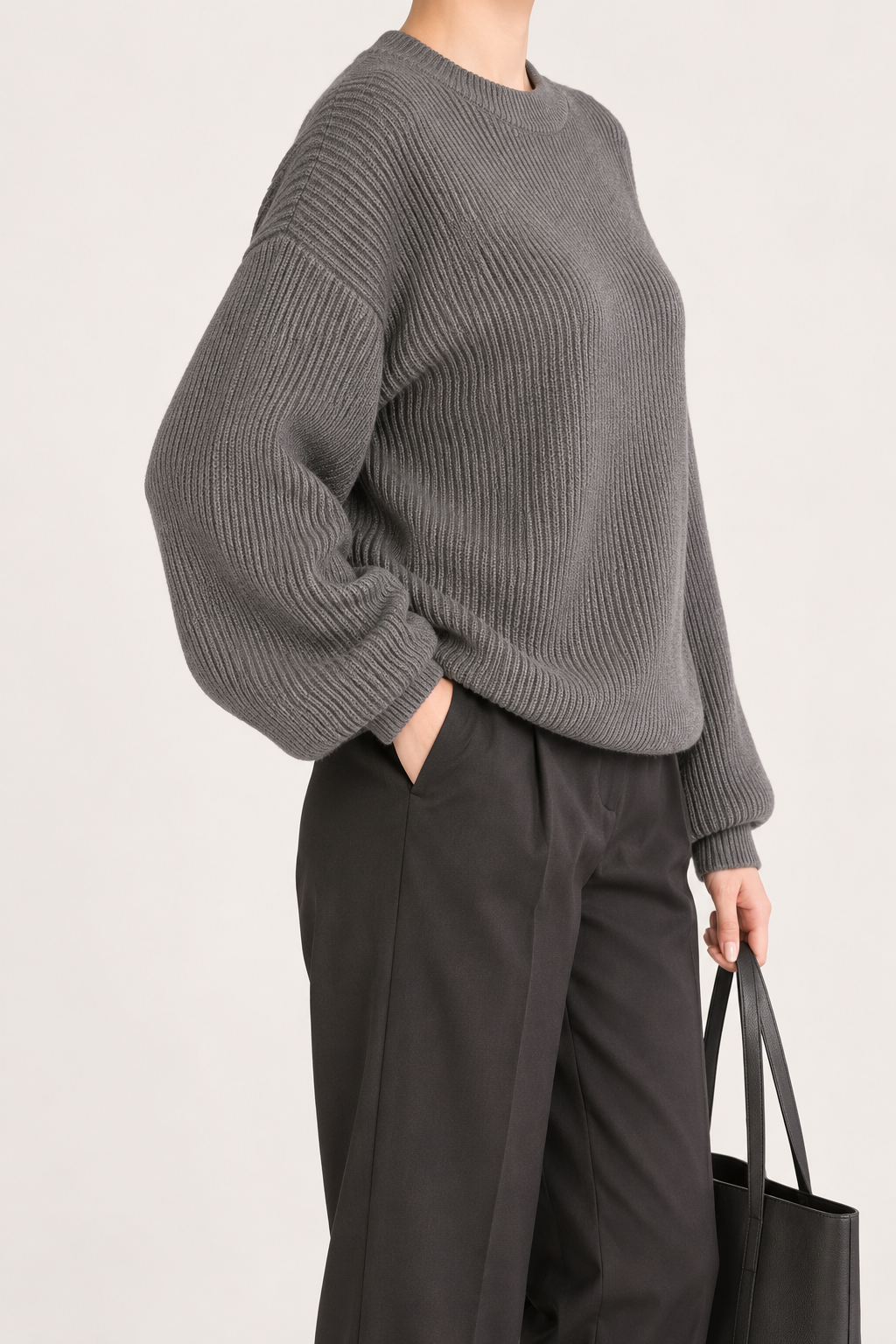 Graphite Knit Heavyweight Sweater