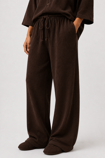 Brown Waffle Trouser
