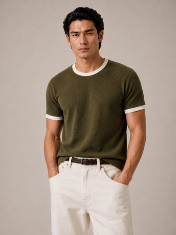 Olive Ringer Tee