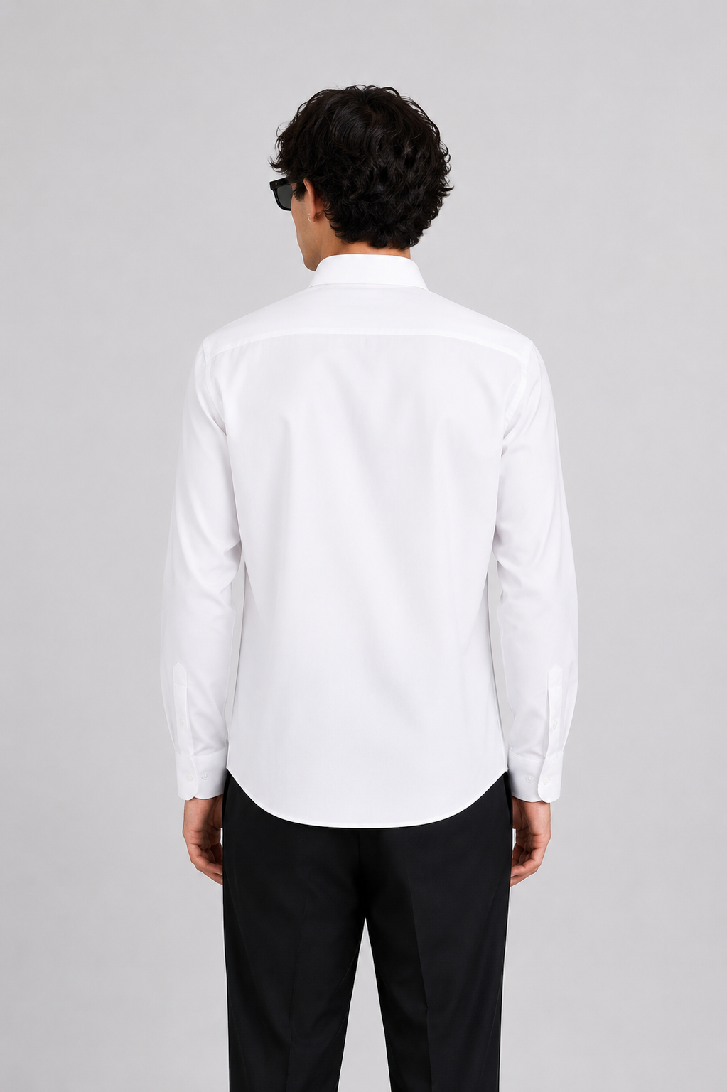 White Stretchable Cotton Shirt