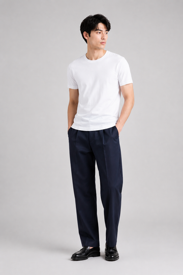 Straight Fit Navy Pants