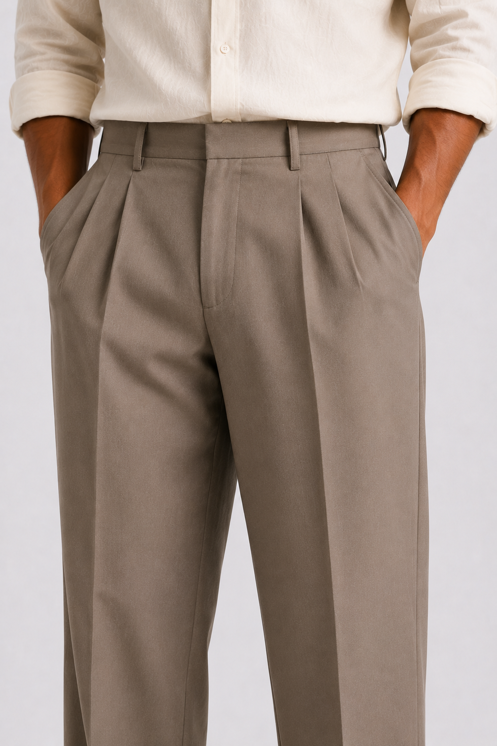 80s Pleated Pant - Taupe