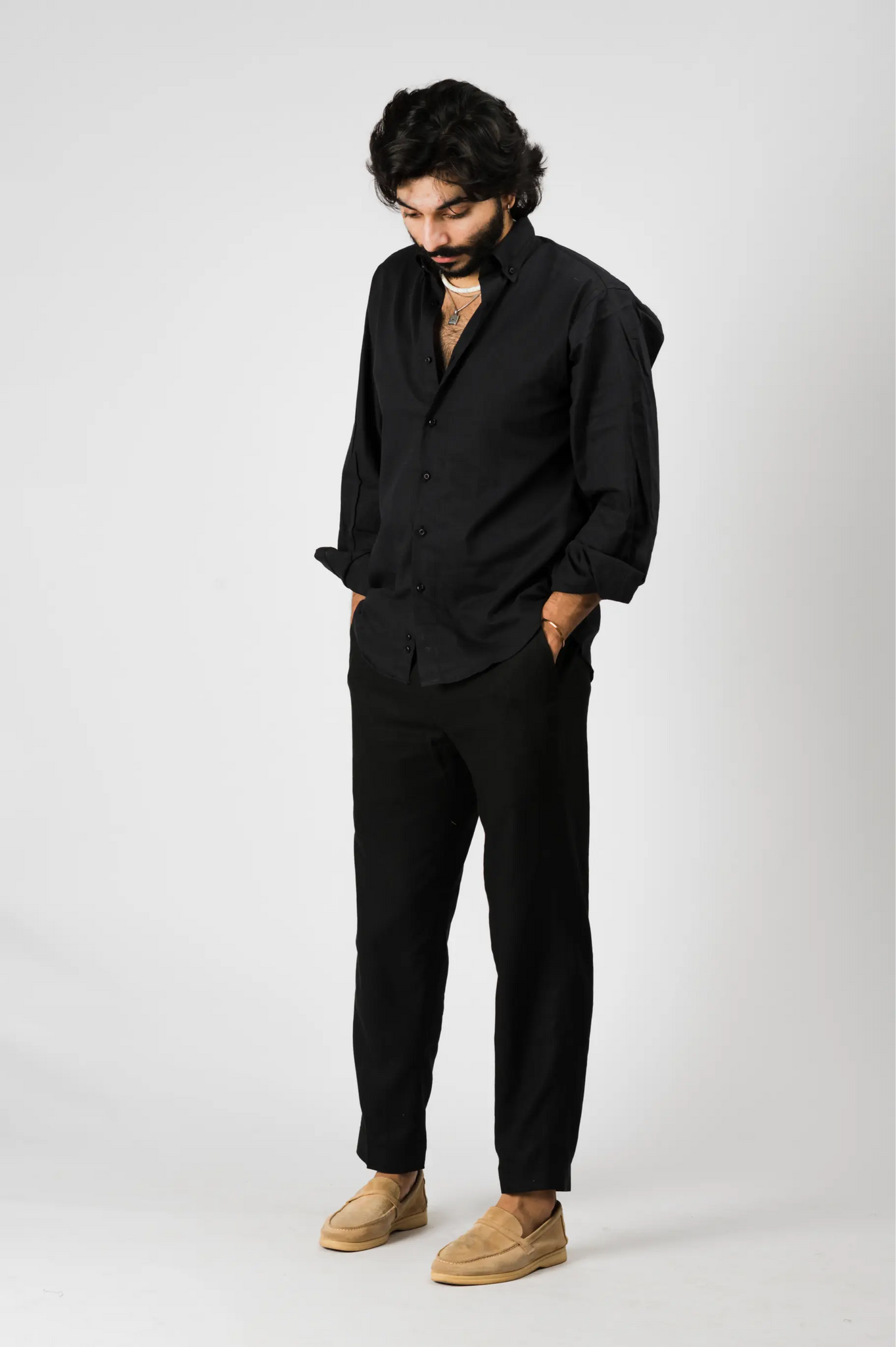 Black Linen Pant