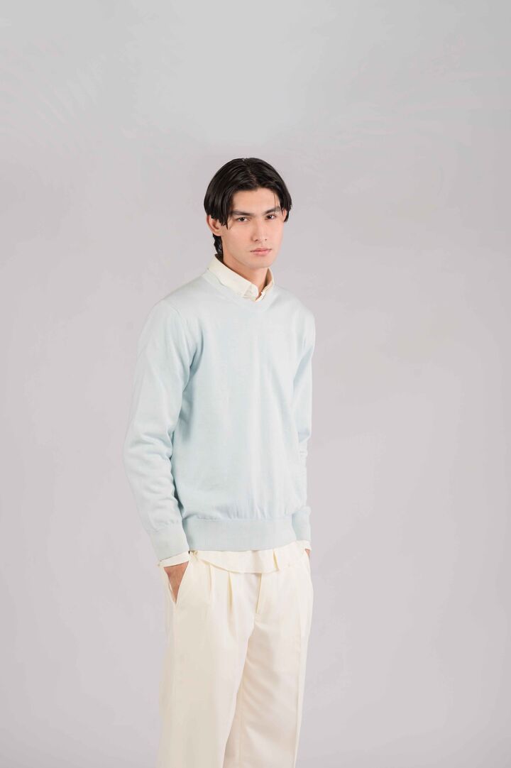 Powder blue crewneck sweater