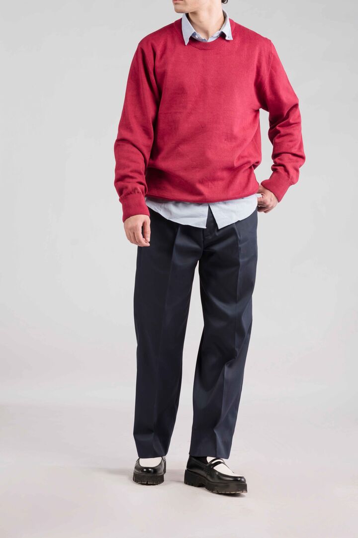 Straight Fit Navy Pants