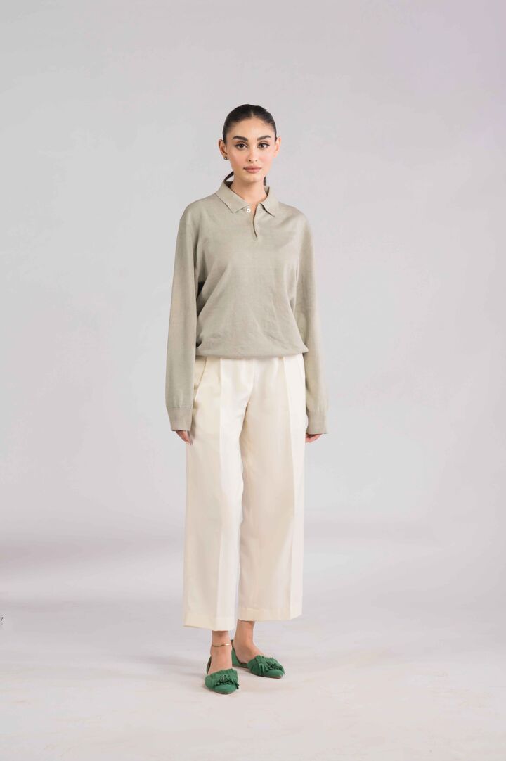 Mist Green knit polo