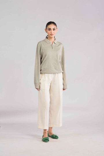 Mist Green knit polo