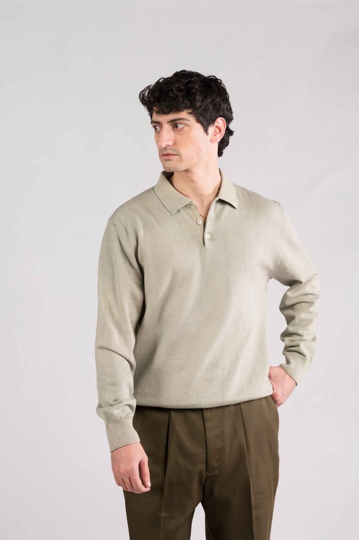 Mist Green knit polo