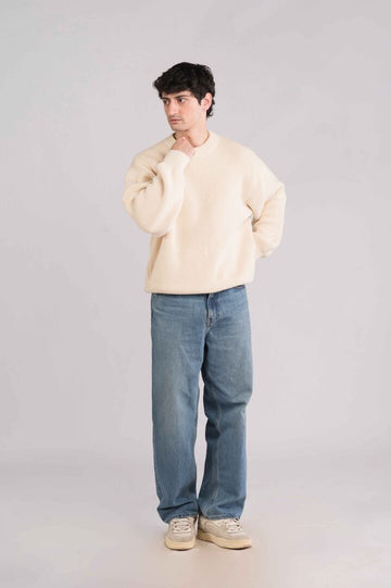 Cream Knit heavyweight Sweater