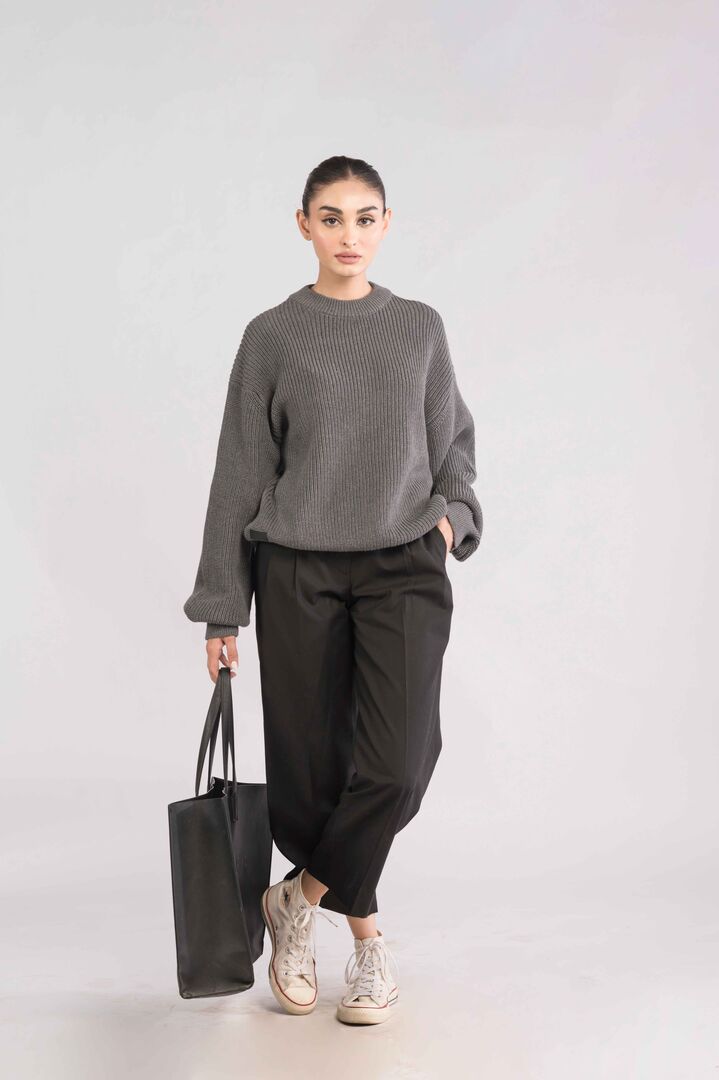 Graphite Knit Heavyweight Sweater