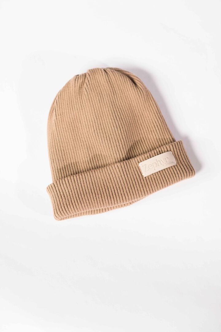 Brown Rib Beanie