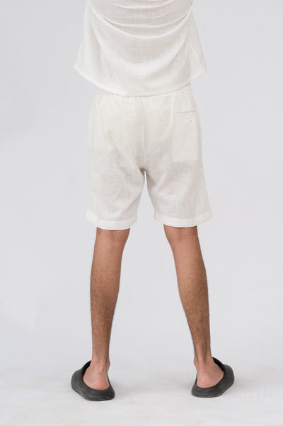 White Linen Shorts