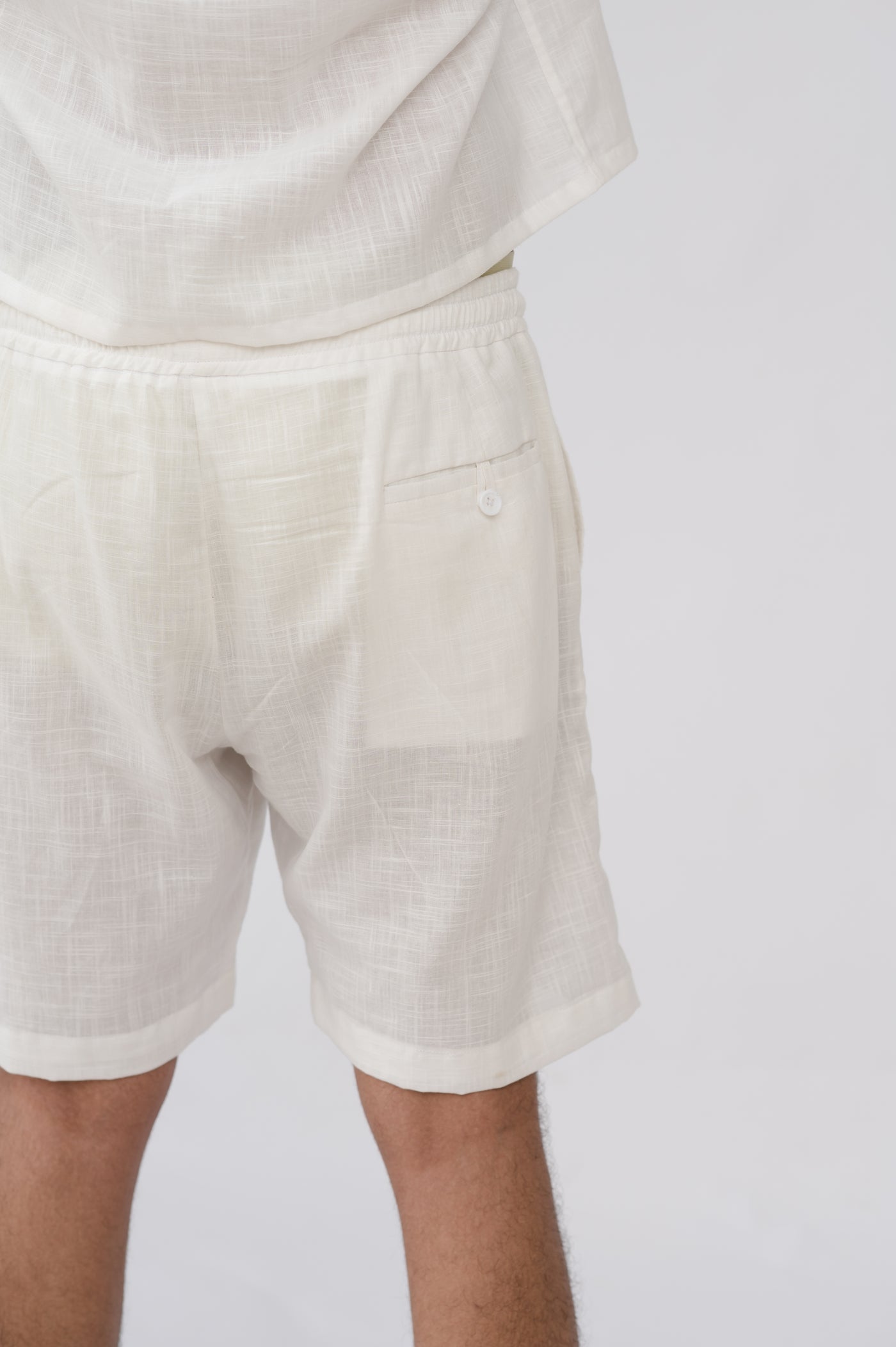 White Linen Shorts