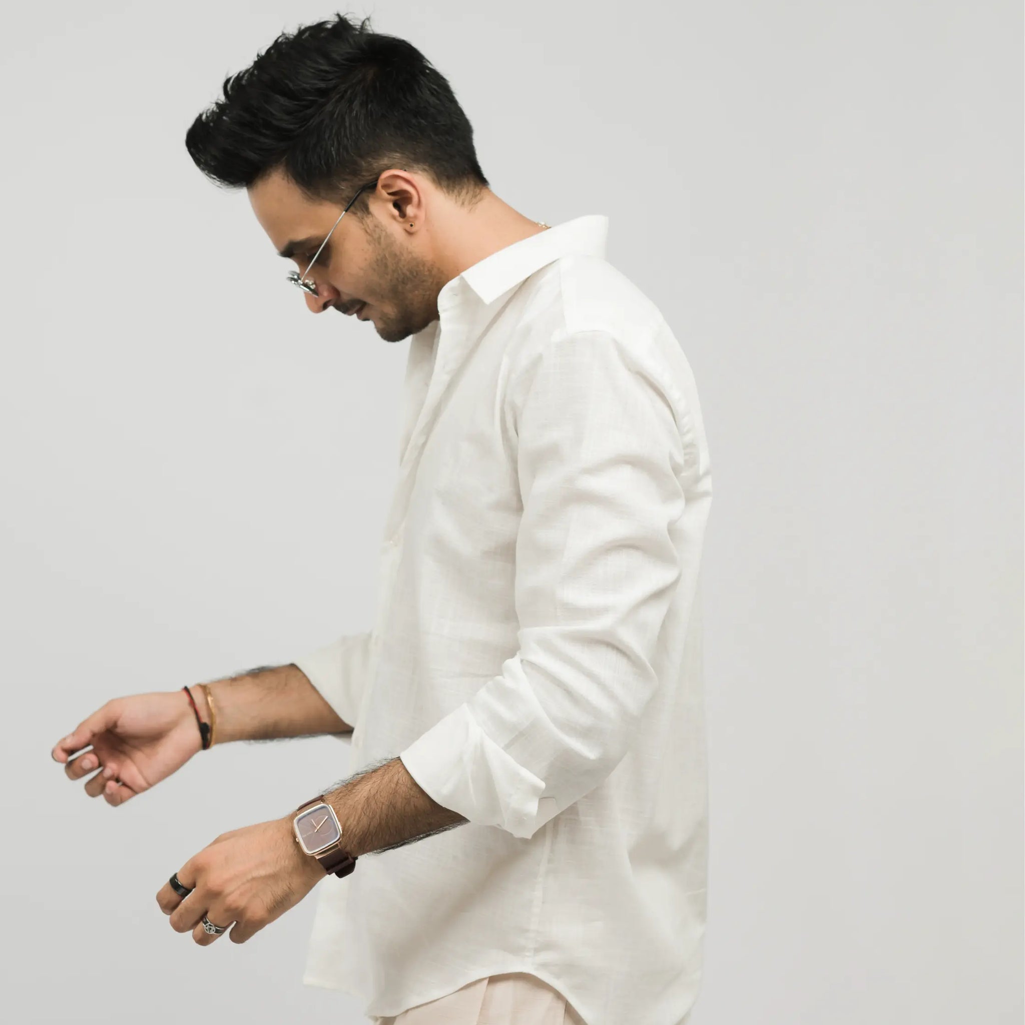 ⁠White linen Shirt