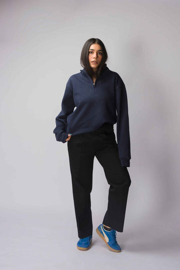 Navy Mockneck