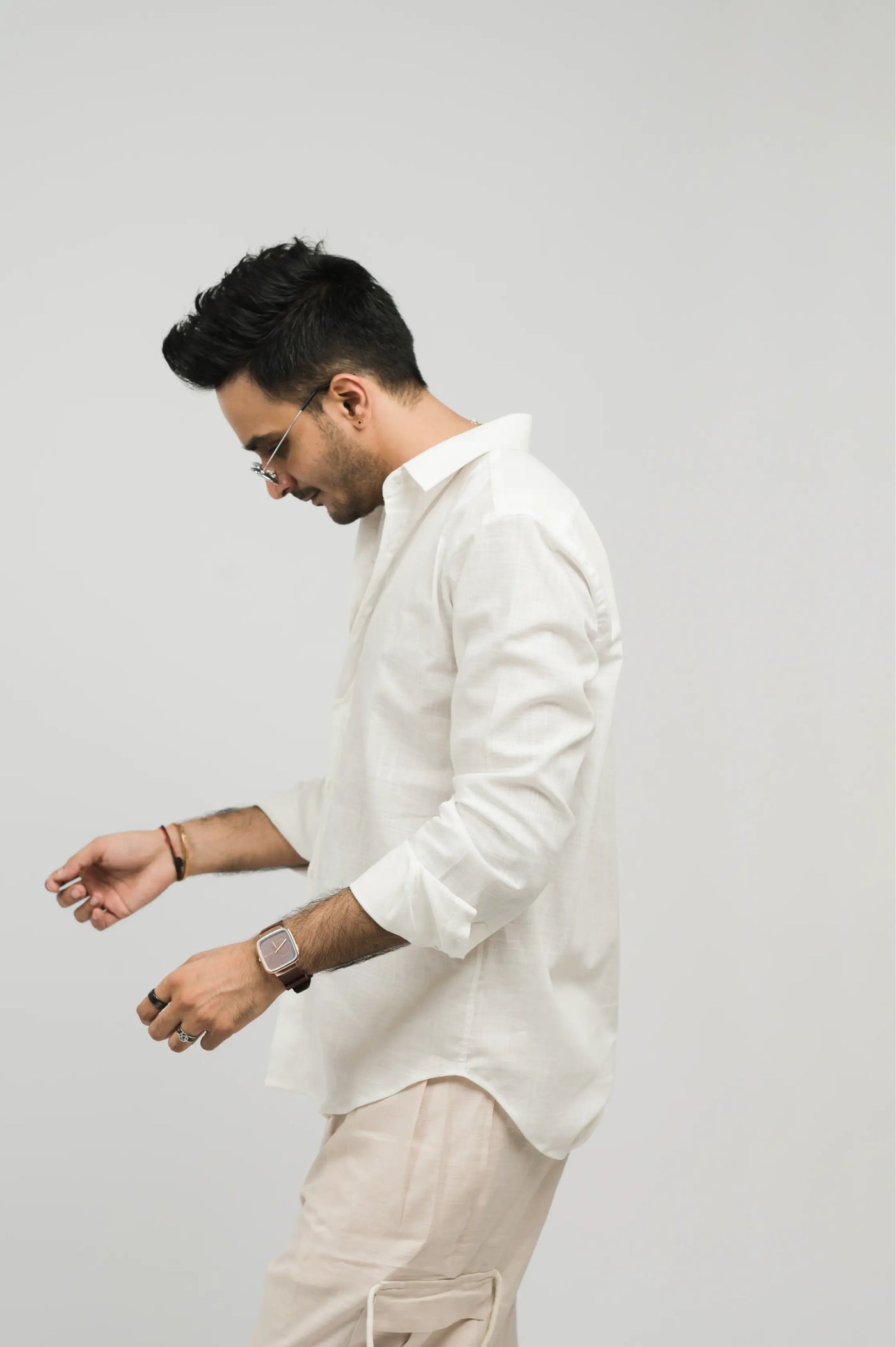 ⁠White linen Shirt