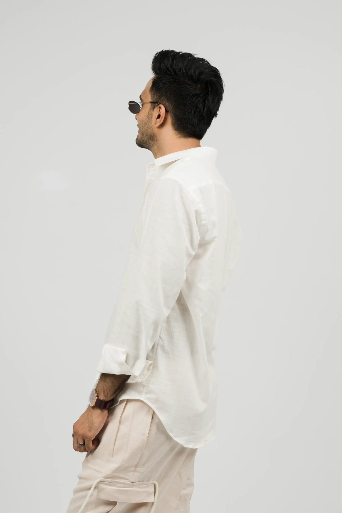 ⁠White linen Shirt