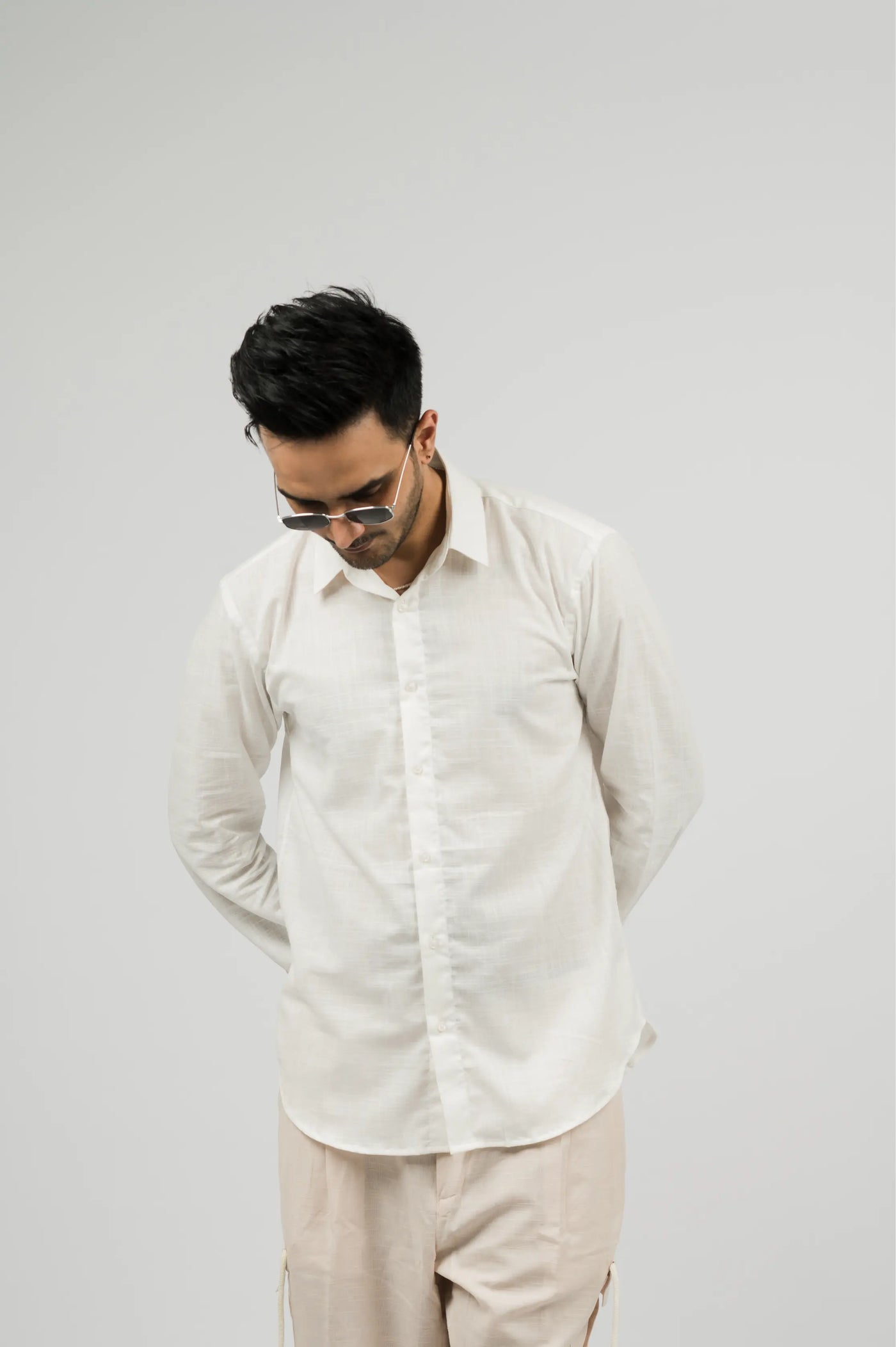 ⁠White linen Shirt