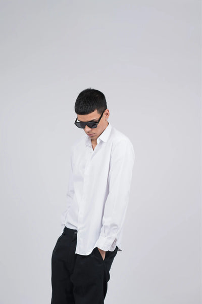 White Stretchable Cotton Shirt