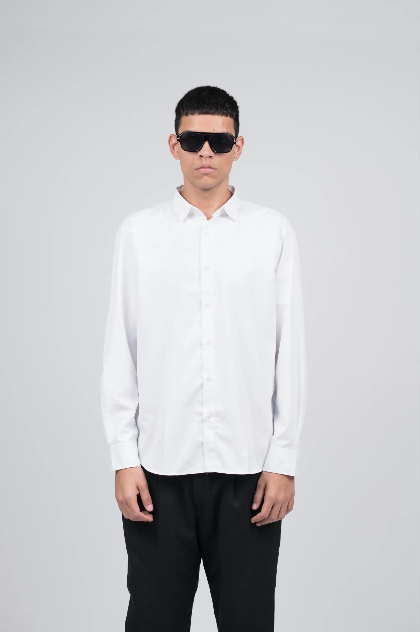 White Stretchable Cotton Shirt