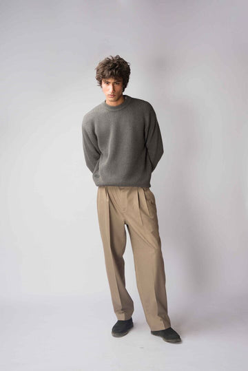 80s Pleated Pant - Taupe