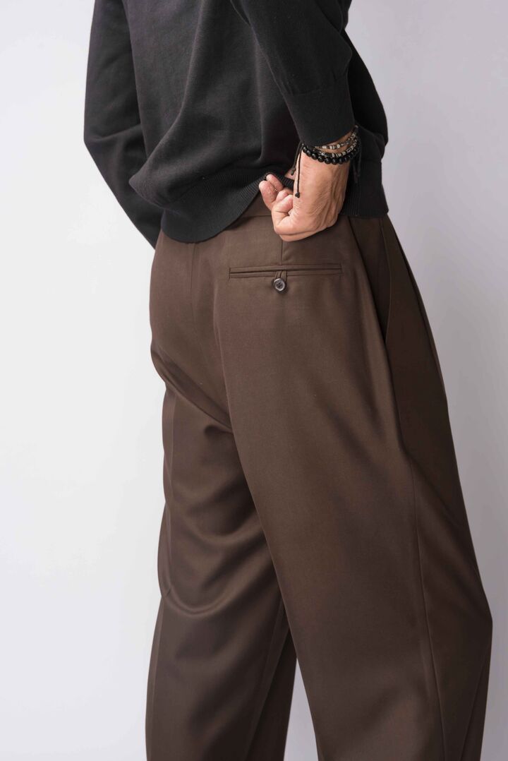 80s Pleated pant - Chocolate Brown