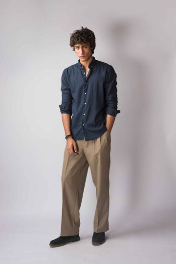 Navy blue Linen shirt