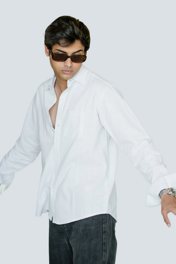 White Irish Linen Shirt