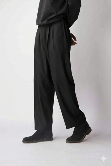 80s pleated pant - Black – Zephyrbywaleed