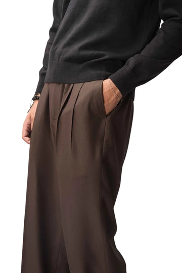 80s Pleated pant - Chocolate Brown